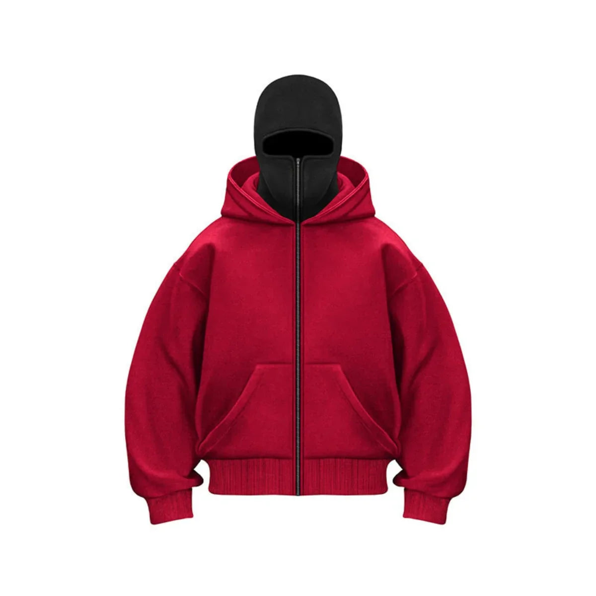 Warme Winterjacke mit Gesichtsmaske und Kapuze