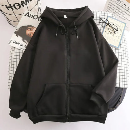 Women's Modern Hooded Jacket with Zipper