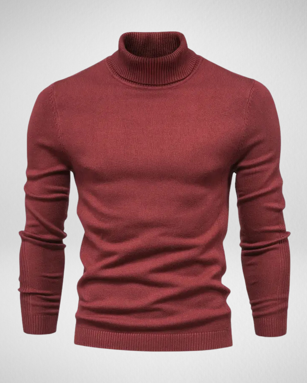 Weiche Strickpullover Slim Fit Rollkragen