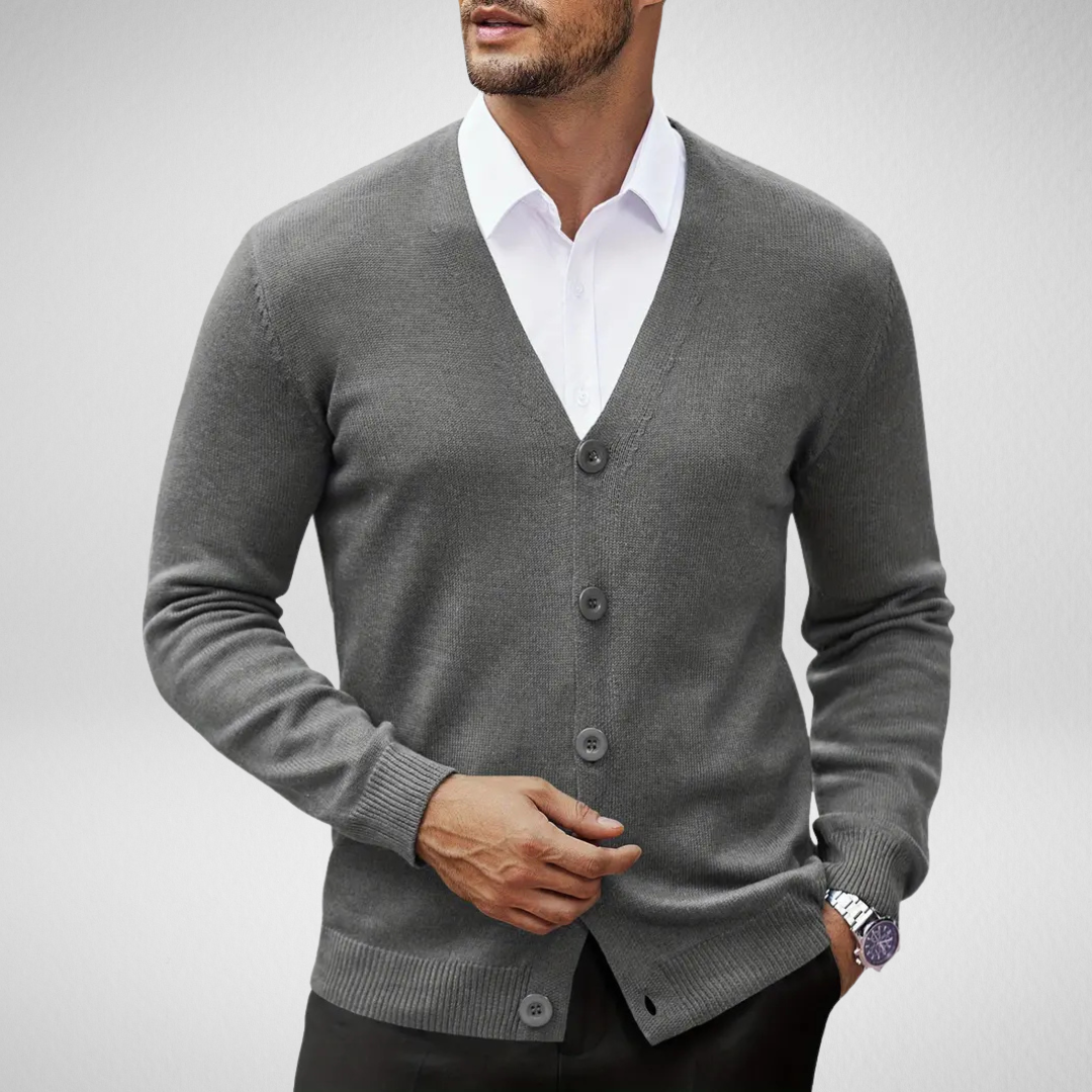 Modische Strickjacke Knopfverschluss Damen