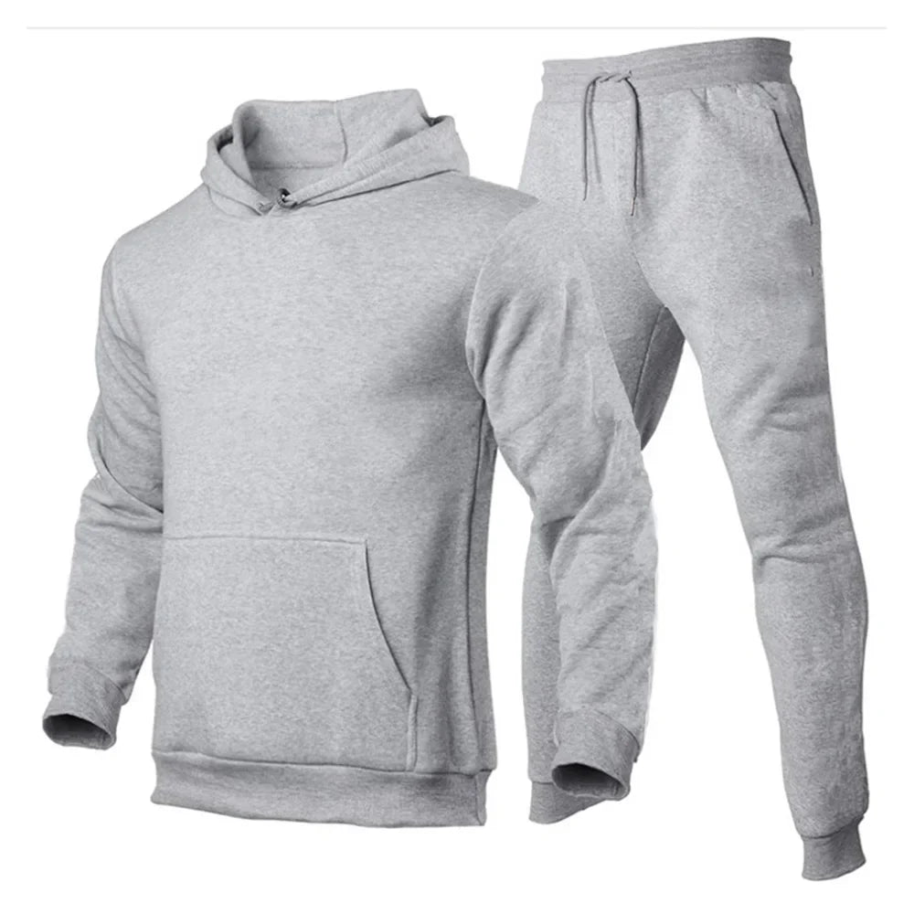 Hooded Athletic Tracksuit Set