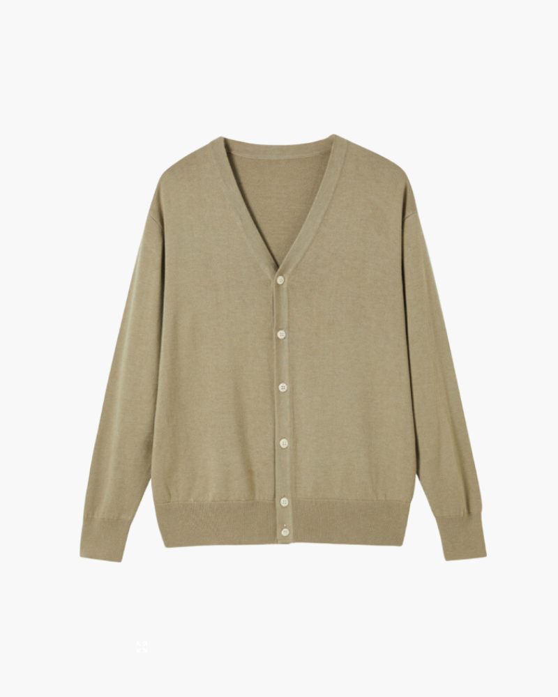 Warm knitted jacket made of wool