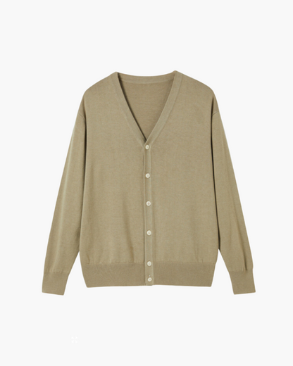 Warm knitted jacket made of wool