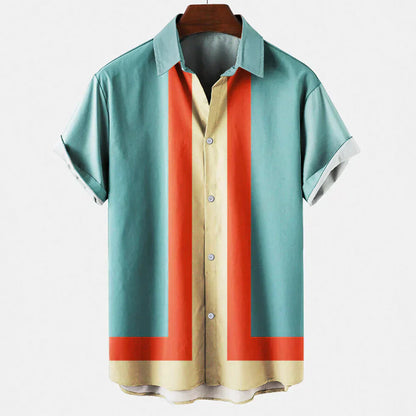 Men's Retro Short-Sleeve Casual Shirt
