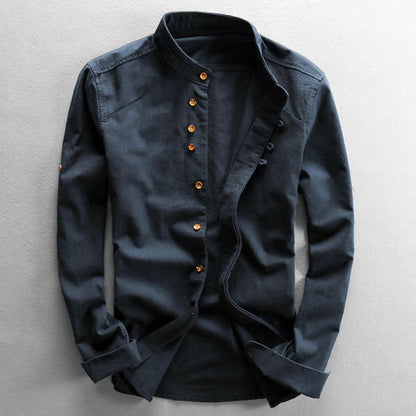Men's Long-Sleeve Comfort Japanese Style Shirt