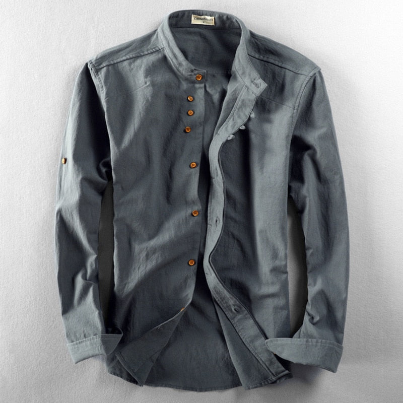 Men's Long-Sleeve Comfort Japanese Style Shirt