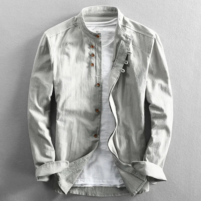 Men's Long-Sleeve Comfort Japanese Style Shirt