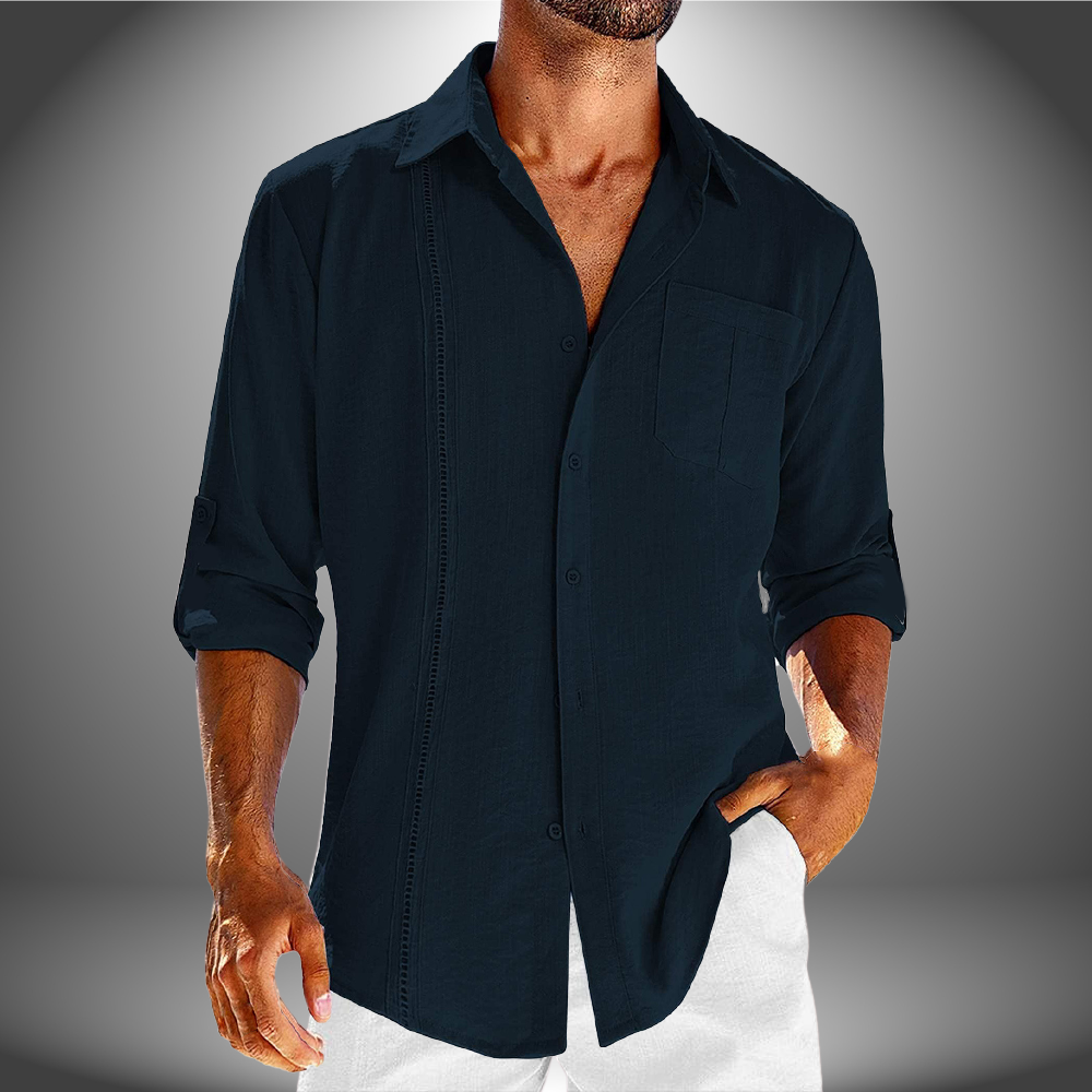 Men's Long Sleeve Lightweight Polo Shirt