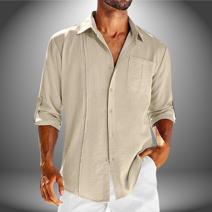 Men's Long Sleeve Lightweight Polo Shirt