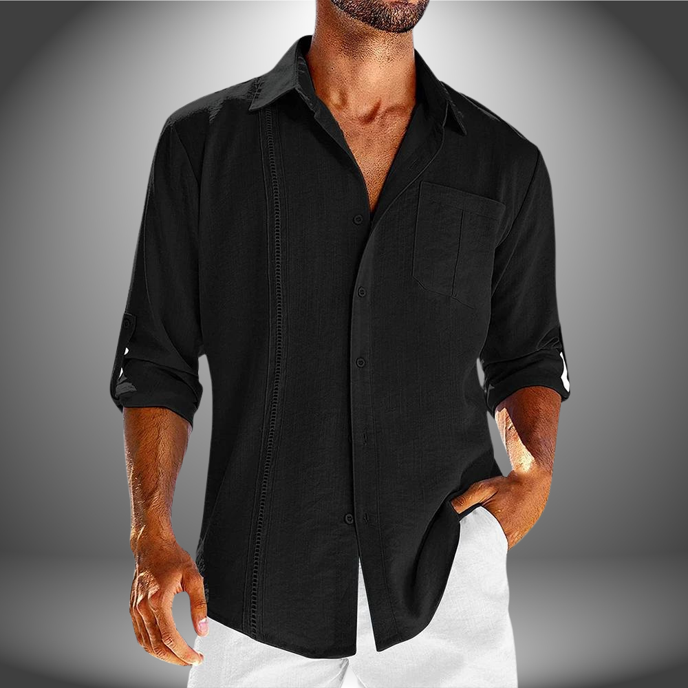 Men's Long Sleeve Lightweight Polo Shirt