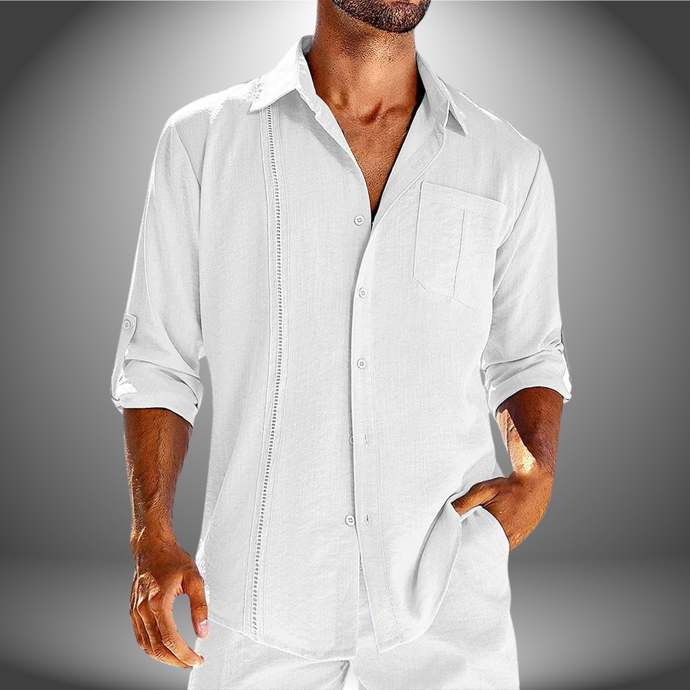 Men's Long Sleeve Lightweight Polo Shirt