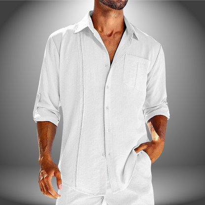 Men's Long Sleeve Lightweight Polo Shirt