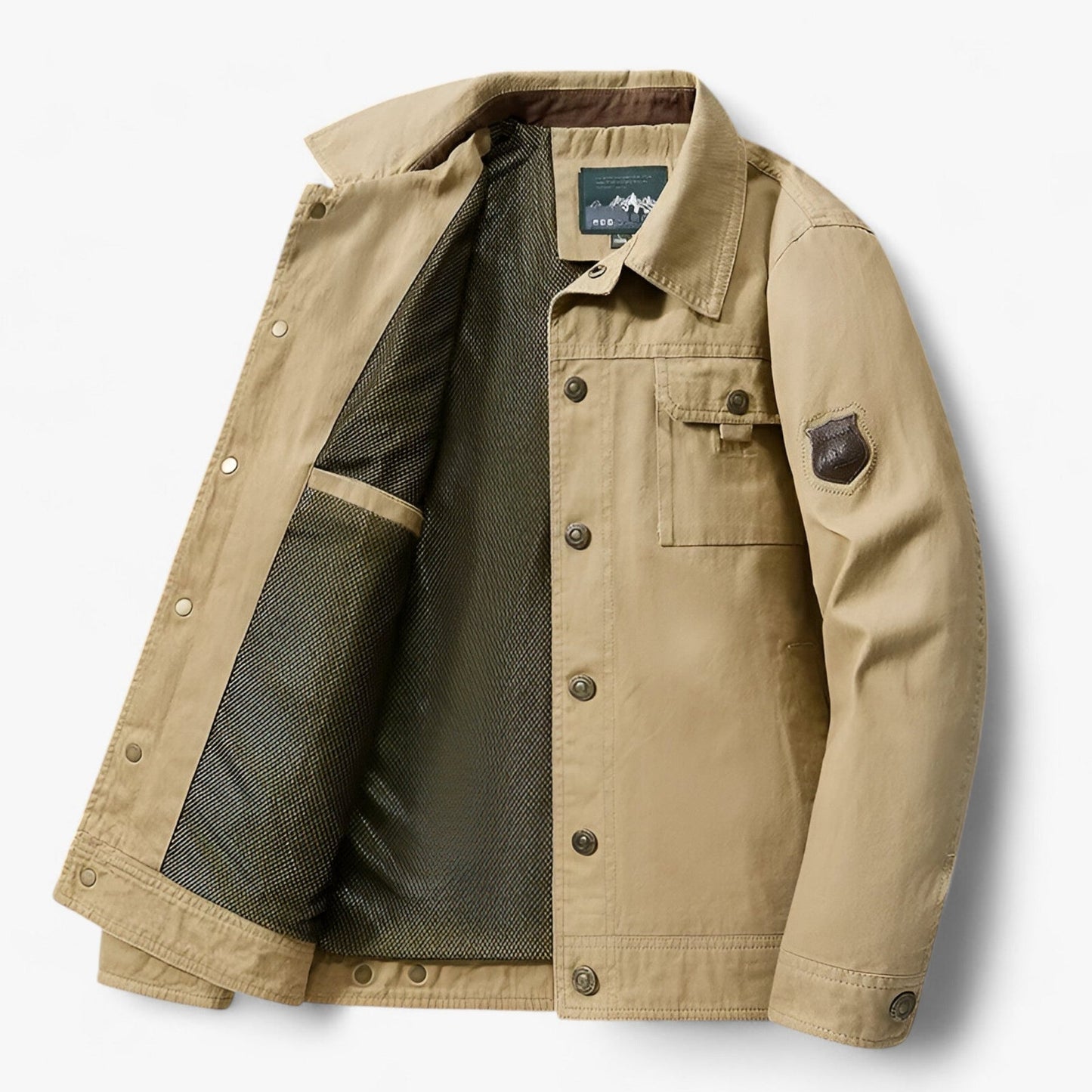 Men's Bomber Jacket with Buttons Cargo Style