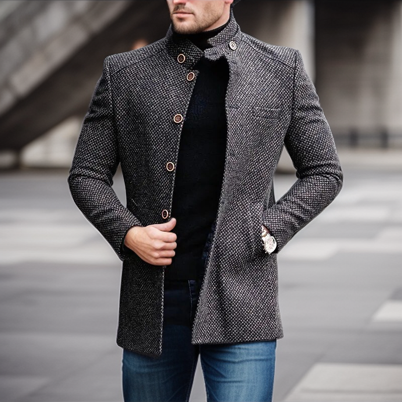 Herren Winterjacke Kurz Lederlook - IdealeKleiden