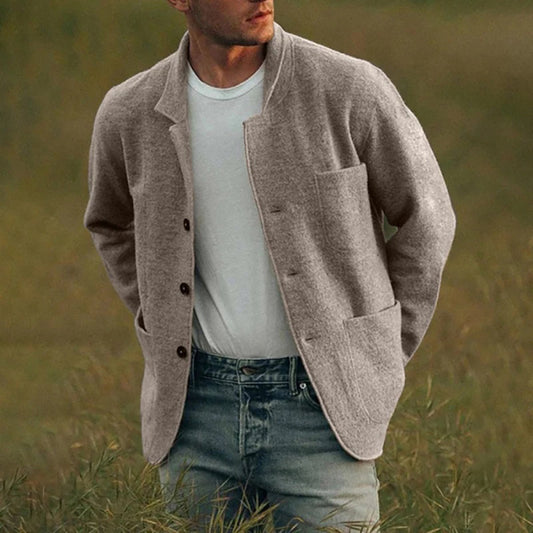 Herren Strickjacke Warm Wolle Herbst - IdealeKleiden