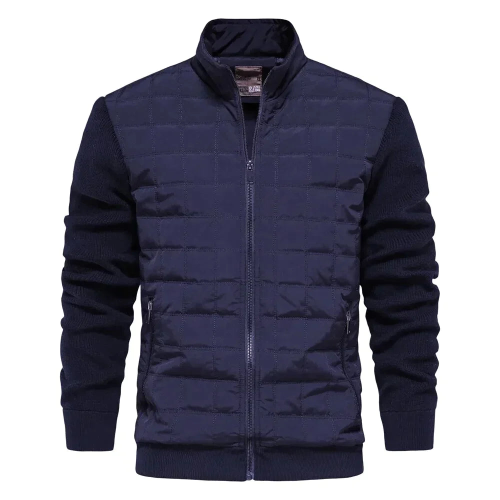 Men's Quilted Zip-Up Sporty Jacket