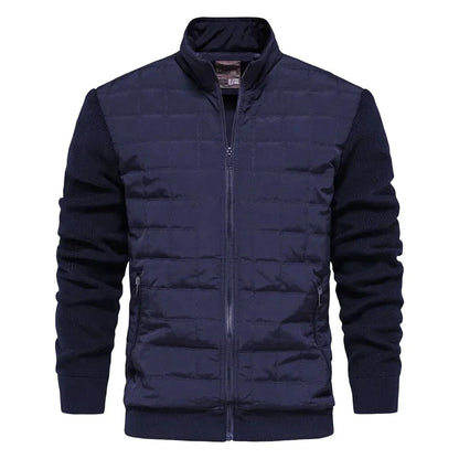 Men's Quilted Zip-Up Sporty Jacket