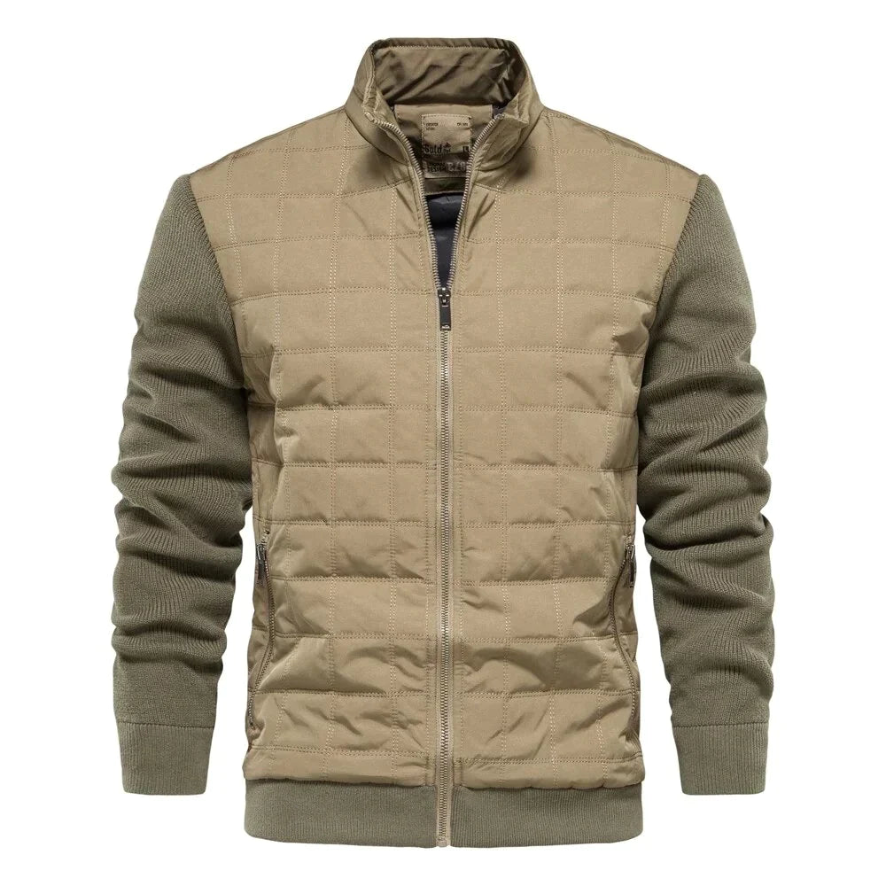 Men's Quilted Zip-Up Sporty Jacket