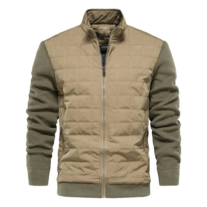 Men's Quilted Zip-Up Sporty Jacket
