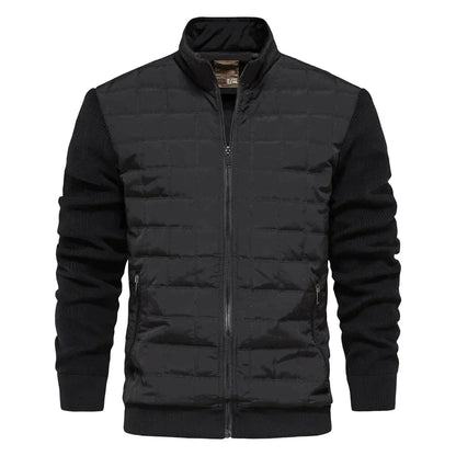 Men's Quilted Zip-Up Sporty Jacket