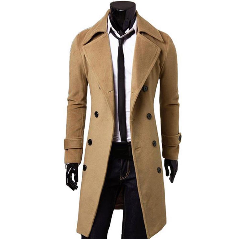 Men's Classic Double-Breasted Trench Coat