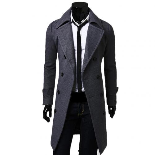 Men's Classic Double-Breasted Trench Coat