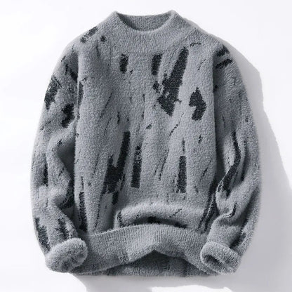 Herren Strickpullover Warm Flauschig Winter - IdealeKleiden