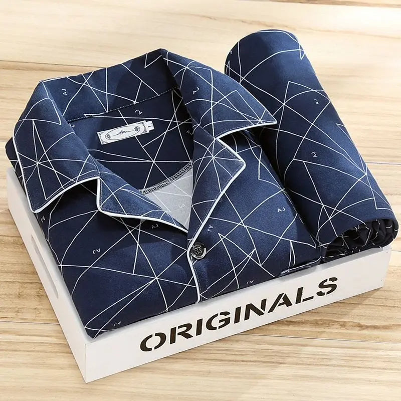Men's Long-Sleeve Comfortable Pajamas
