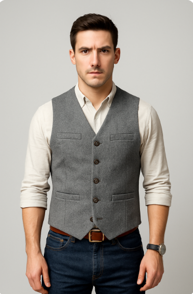 Men's Blazer Vest Elegant Sleeveless