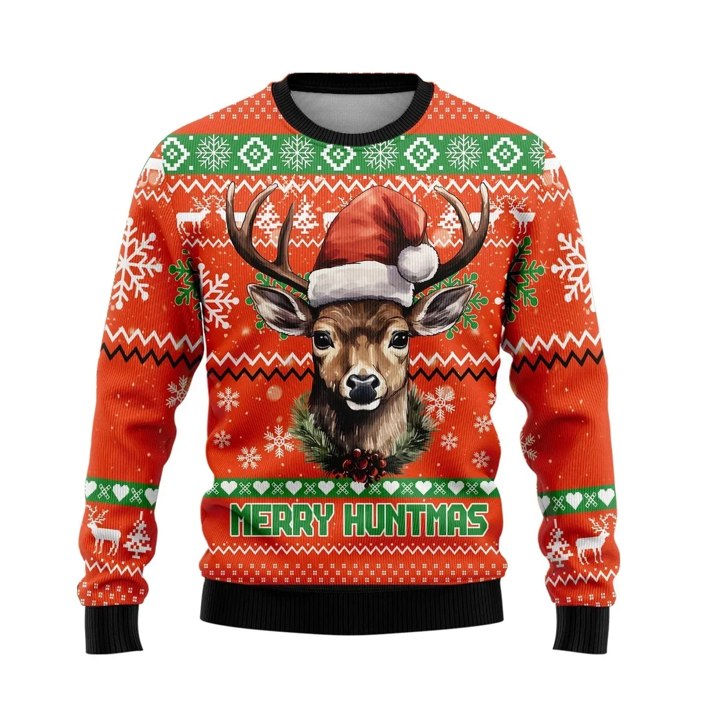 Christmas Jumper Deer Design Warm & Cozy