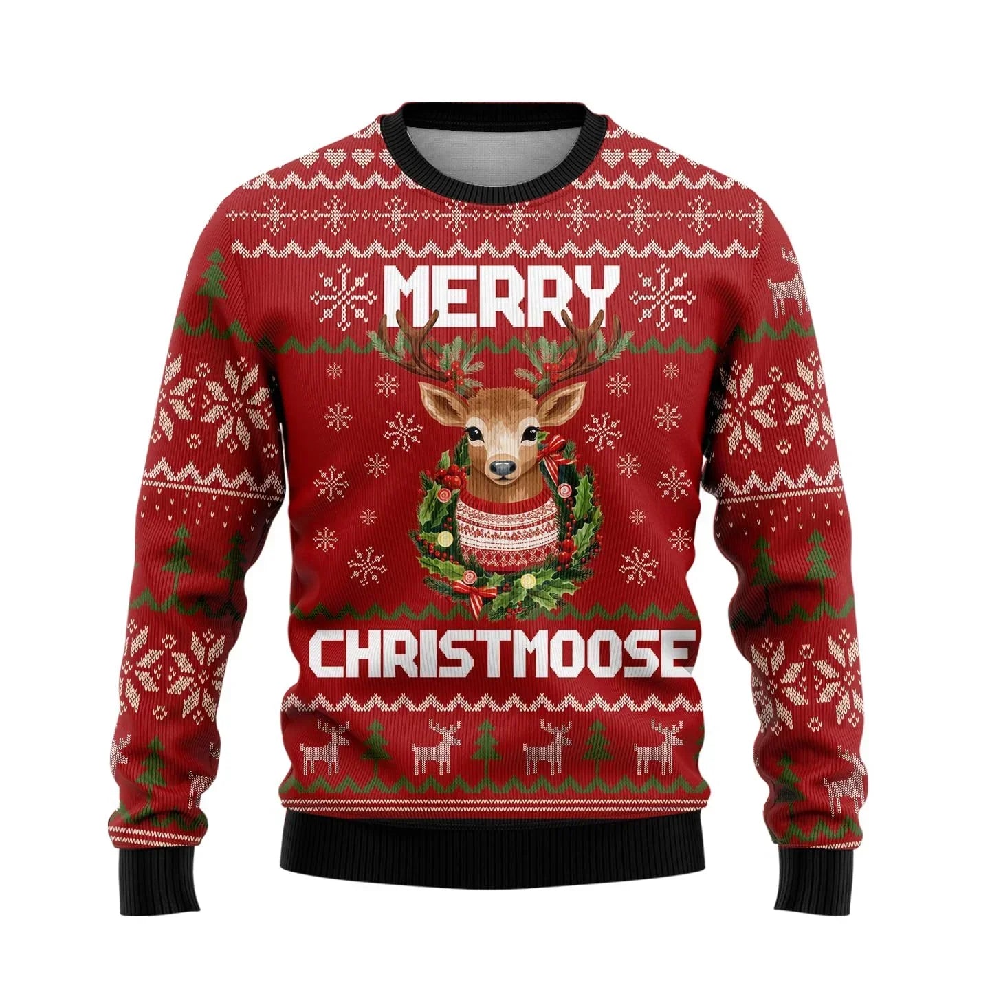 Christmas Jumper Deer Design Warm & Cozy