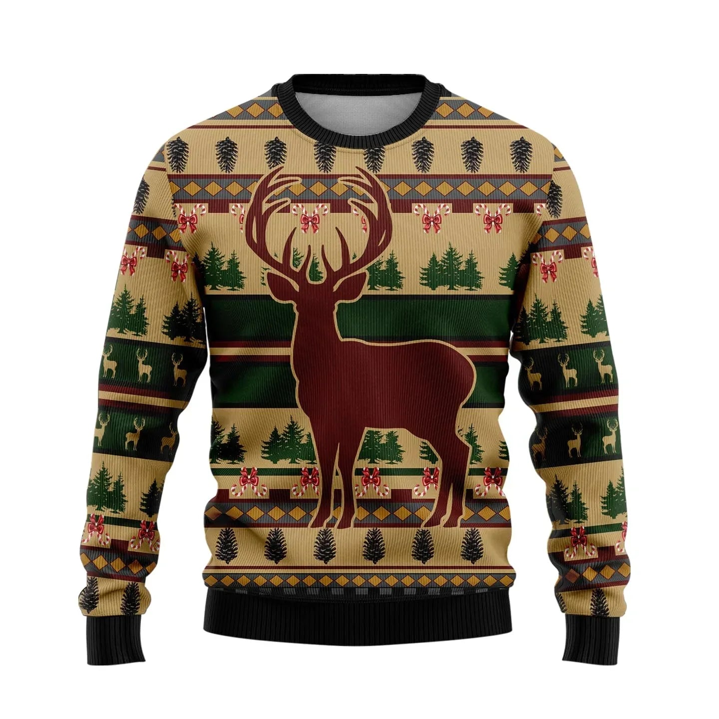 Christmas Jumper Deer Design Warm & Cozy