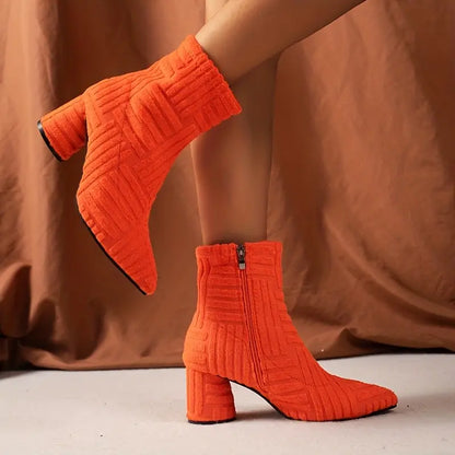 Stiletto Boots High Heel with Zipper