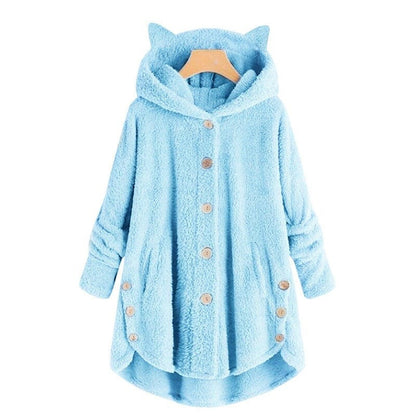 Soft Cat Jacket Plush Lined Warm