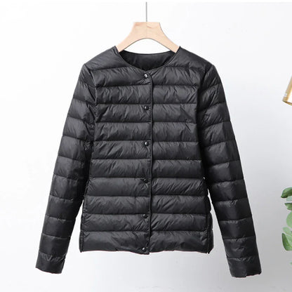 Practical puffer jacket Foldable Zipper