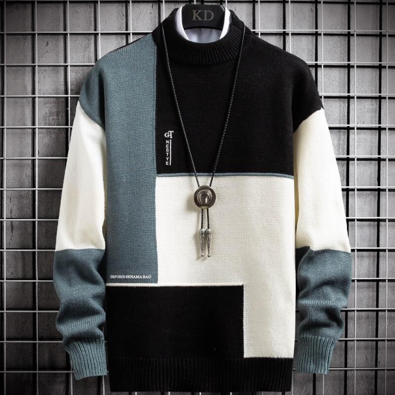 Patchwork Pullover Warmer Winter