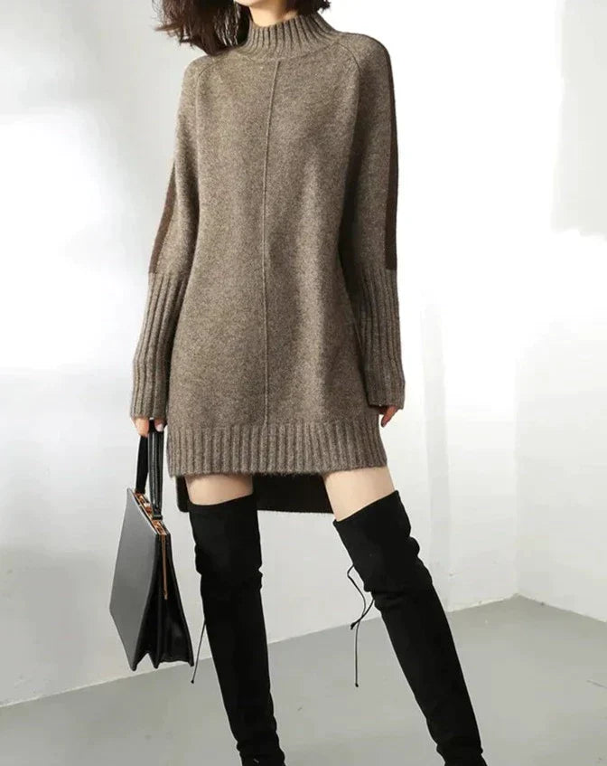 Stylischer Pullover Mittellang Damen - IdealeKleiden