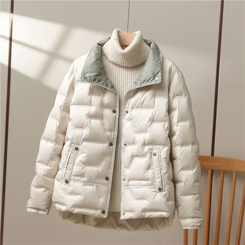 Stylische Steppjacke Damen Kragen - IdealeKleiden