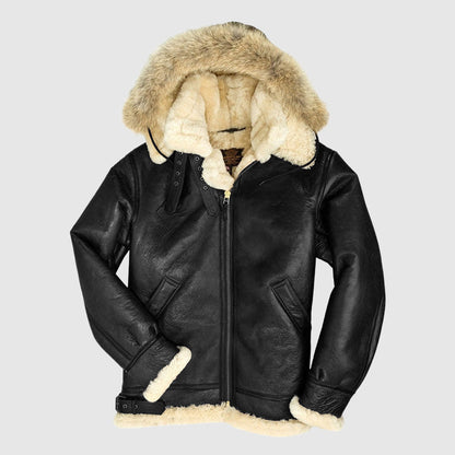 Luxury Pilot Jacket Fur-Lined Warm