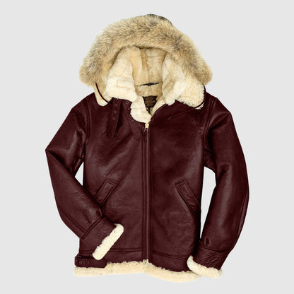 Luxury Pilot Jacket Fur-Lined Warm