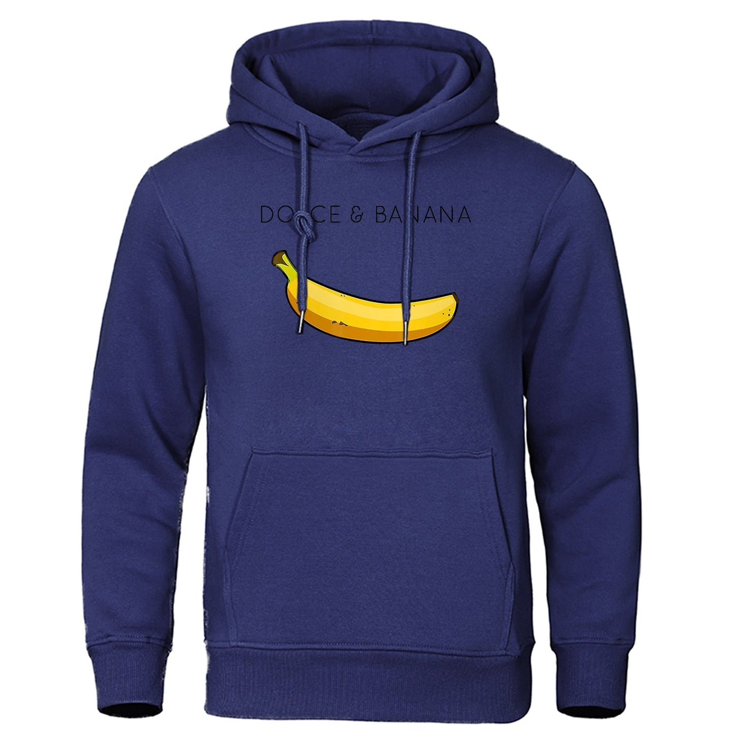 Men's Hoodie with Kangaroo Pocket Banana Design