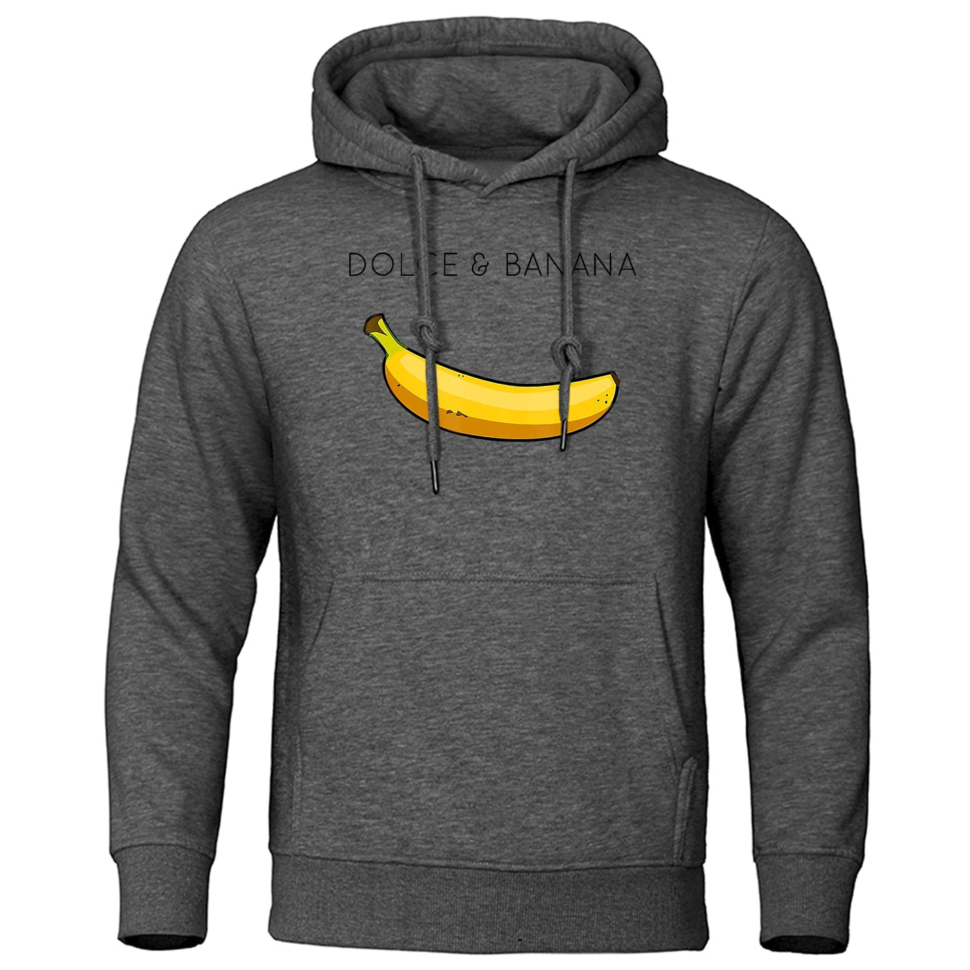 Men's Hoodie with Kangaroo Pocket Banana Design