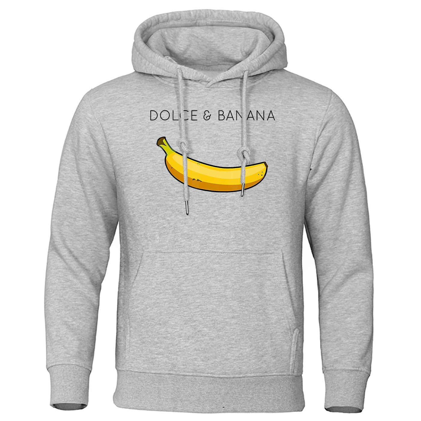 Men's Hoodie with Kangaroo Pocket Banana Design