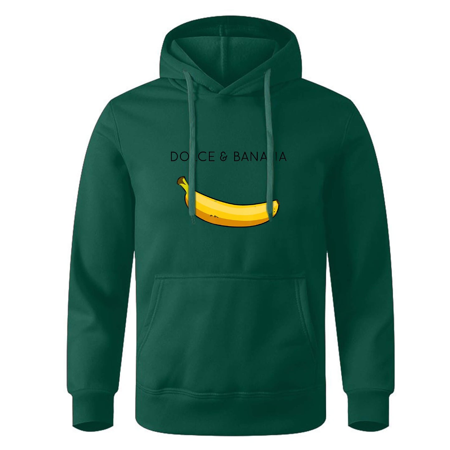 Men's Hoodie with Kangaroo Pocket Banana Design