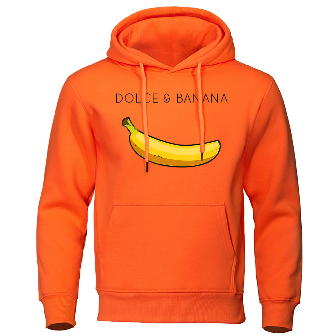 Men's Hoodie with Kangaroo Pocket Banana Design