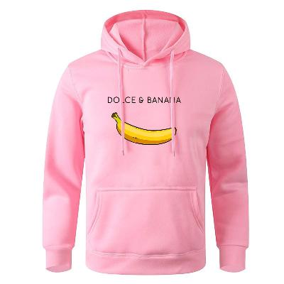 Men's Hoodie with Kangaroo Pocket Banana Design