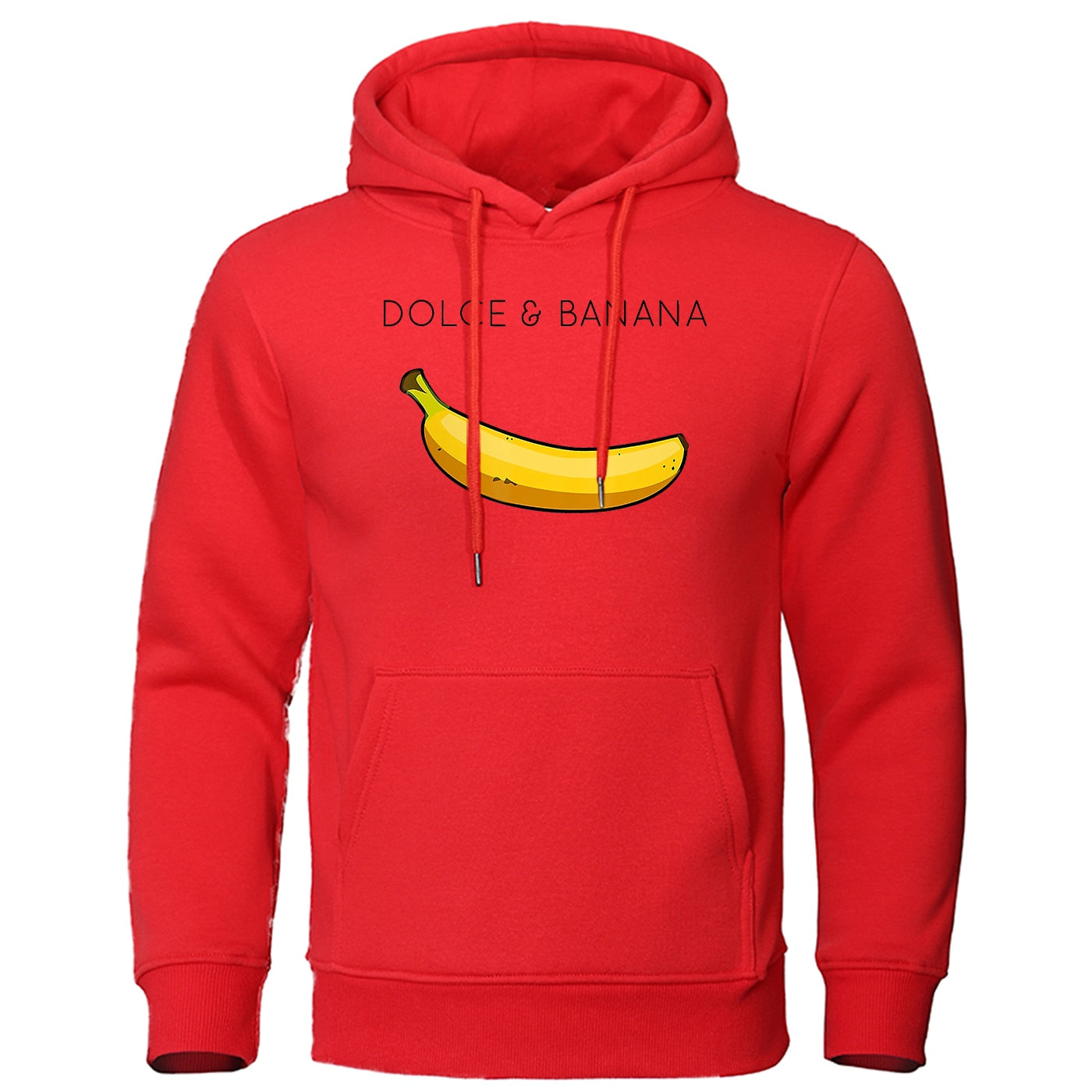 Men's Hoodie with Kangaroo Pocket Banana Design