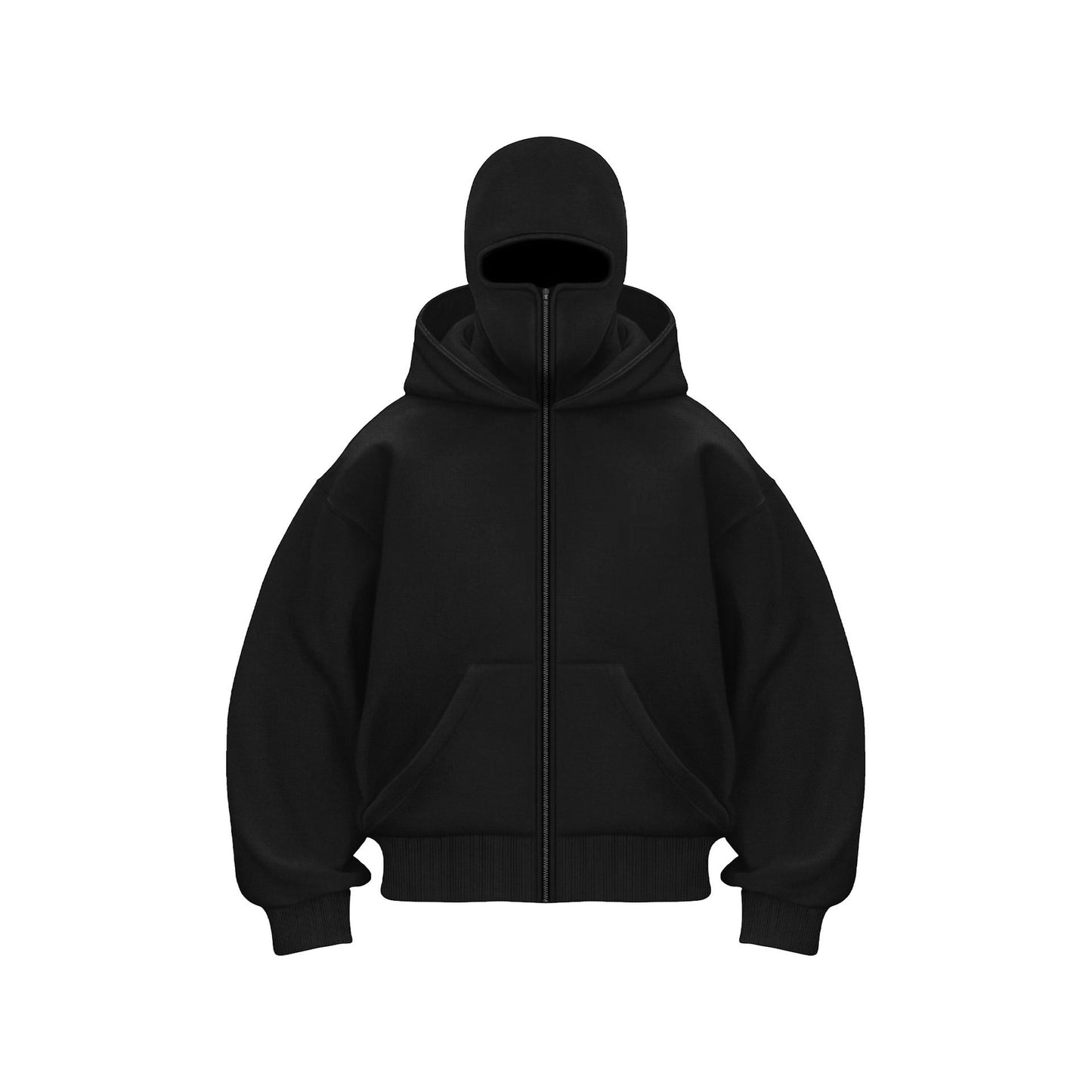 Herren Hoodie Warm mit Gesichtsmaske und Reißverschluss - IdealeKleiden