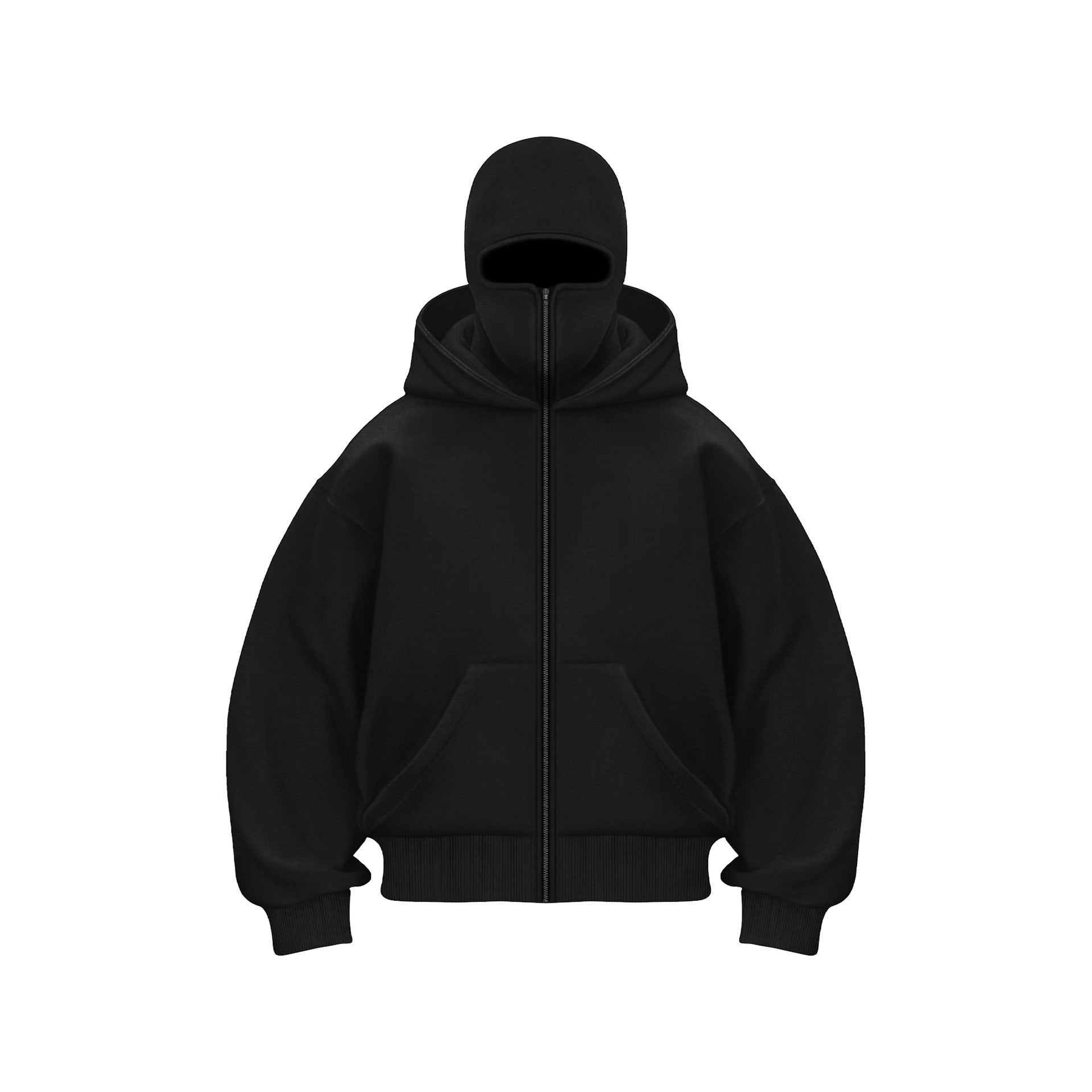 Herren Hoodie Warm mit Gesichtsmaske und Reißverschluss - IdealeKleiden