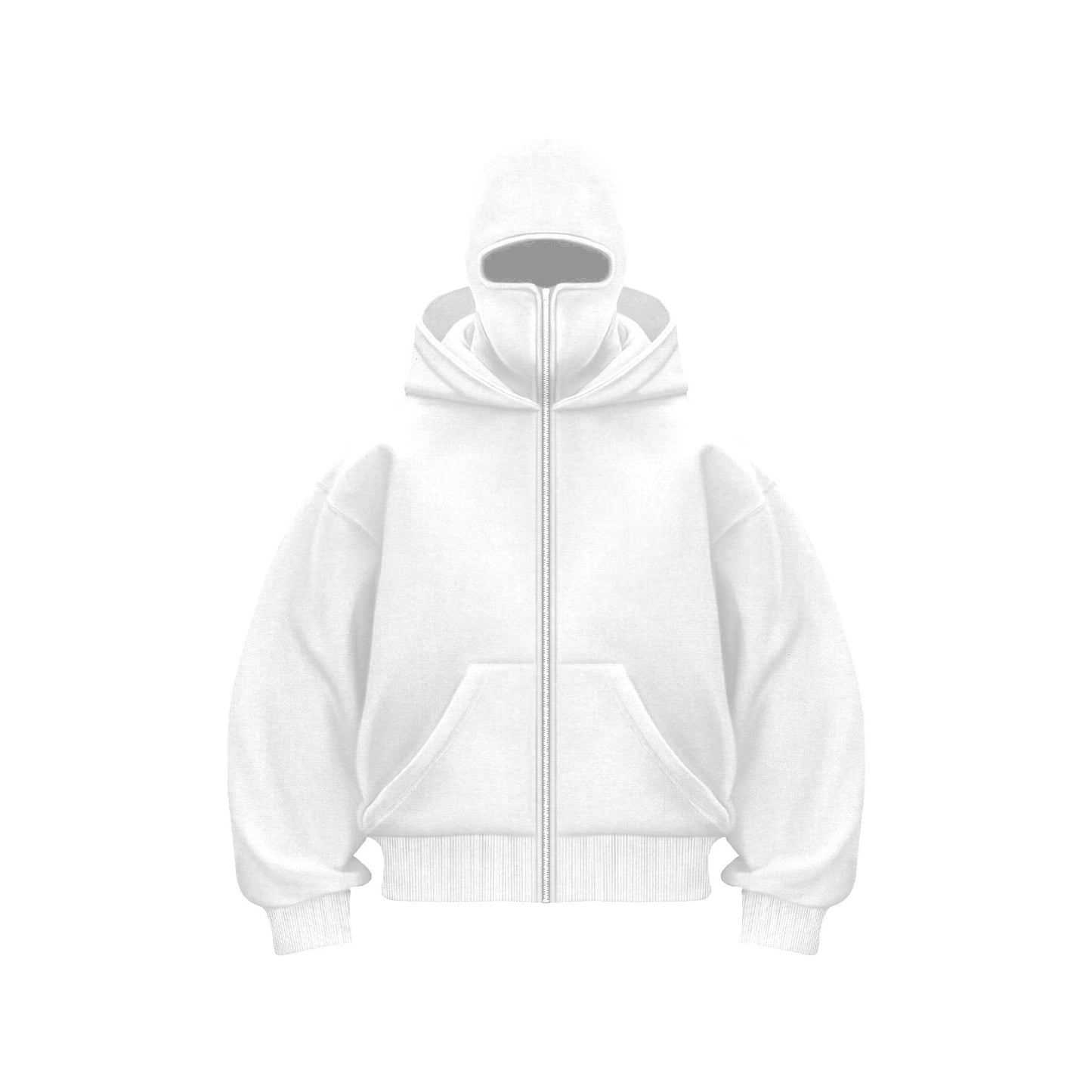 Men's Warm Hoodie with Face Mask and Zipper